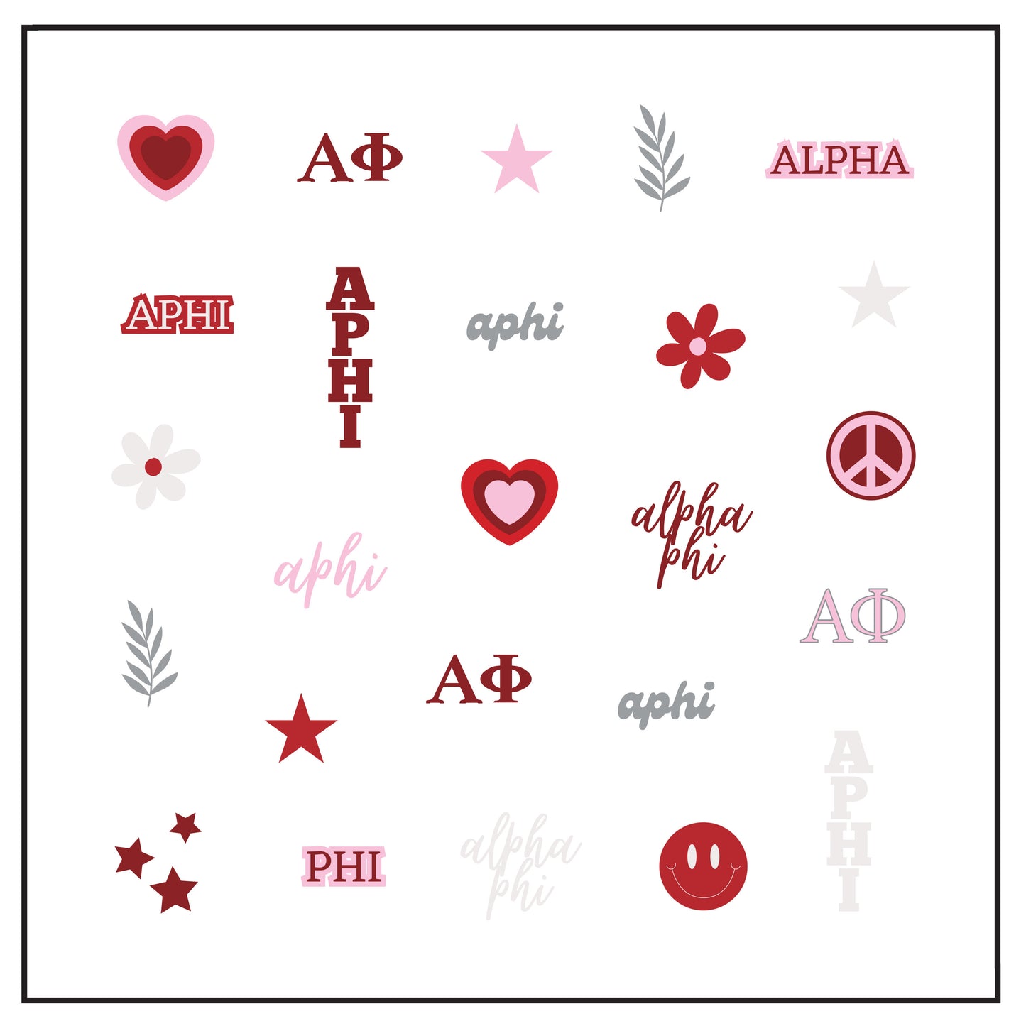 Alpha Phi Nail Stickers