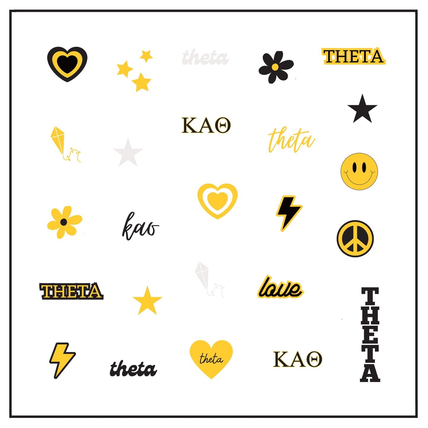 Kappa Alpha Theta Nail Stickers