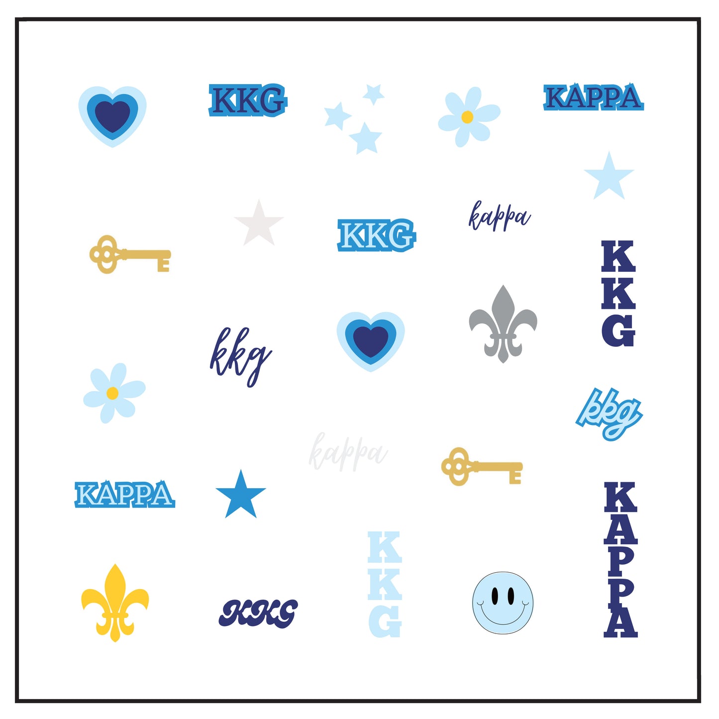 Kappa Kappa Gamma Nail Stickers