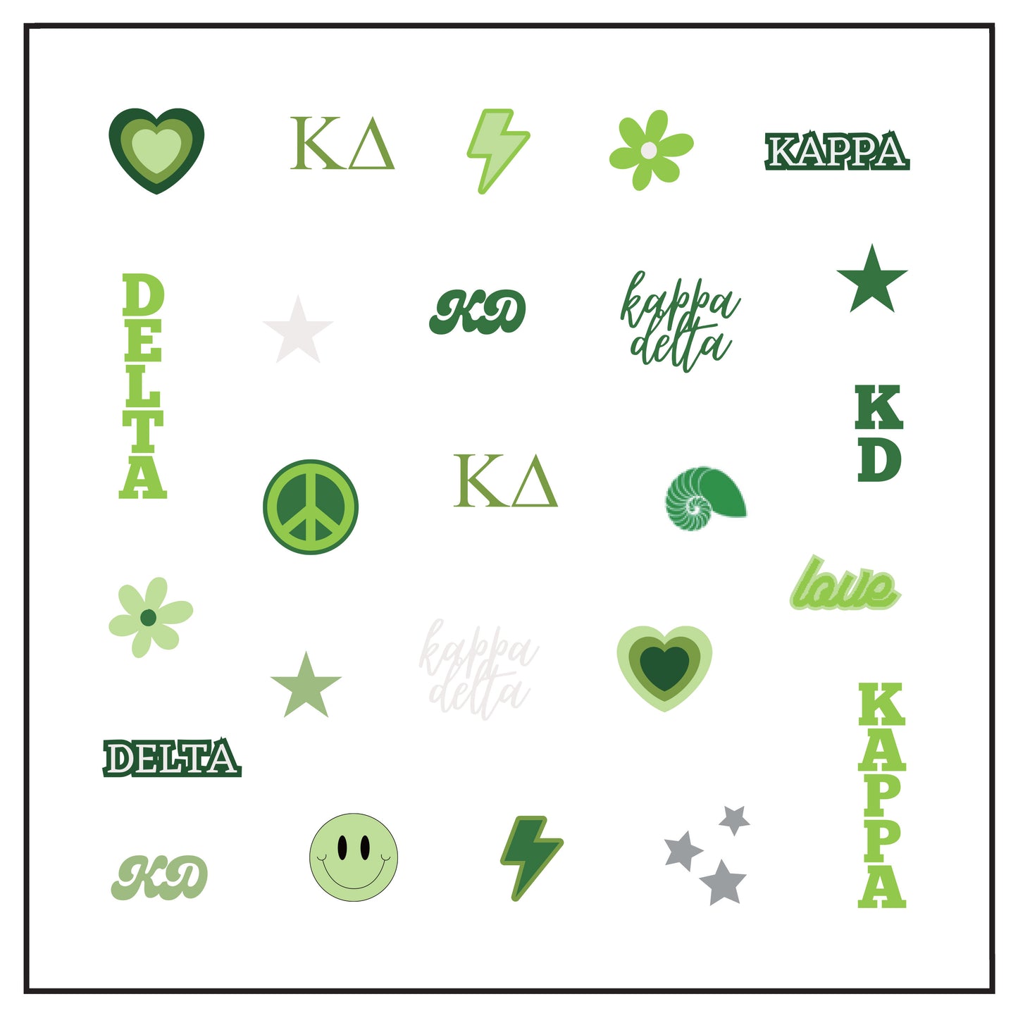 Kappa Delta Nail Stickers